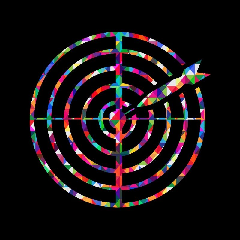 Dartscheibe Mosaik Bunt