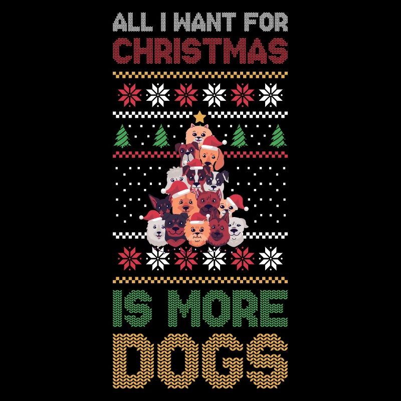 Chiens de Noël Pull de Noël moche cadeau