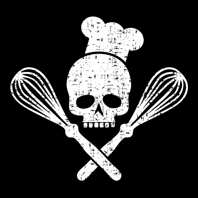 Skull cook | Skull with chef's hat