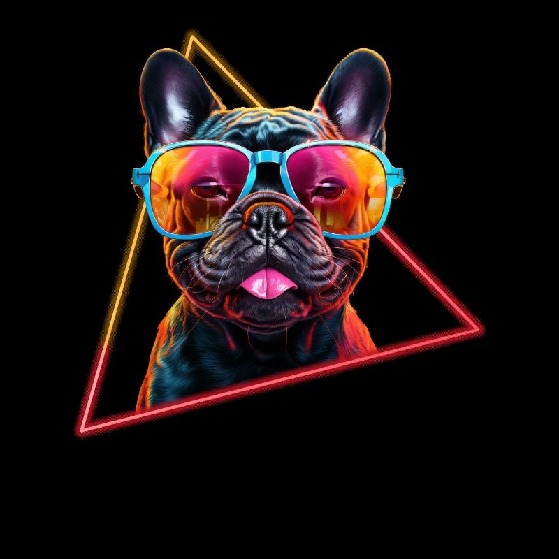Bouledogue français avec lunettes de soleil