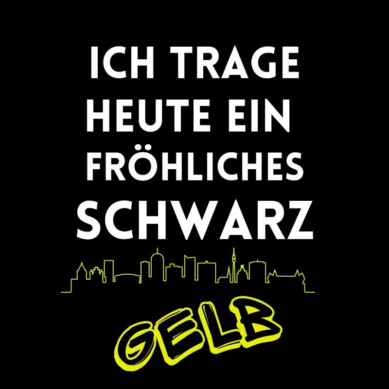 Je porte un Dortmund noir et jaune joyeux