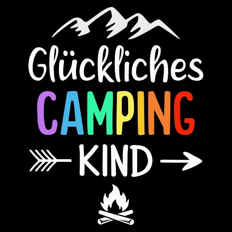 Glückliches Camping Kind Campingplatz Camper
