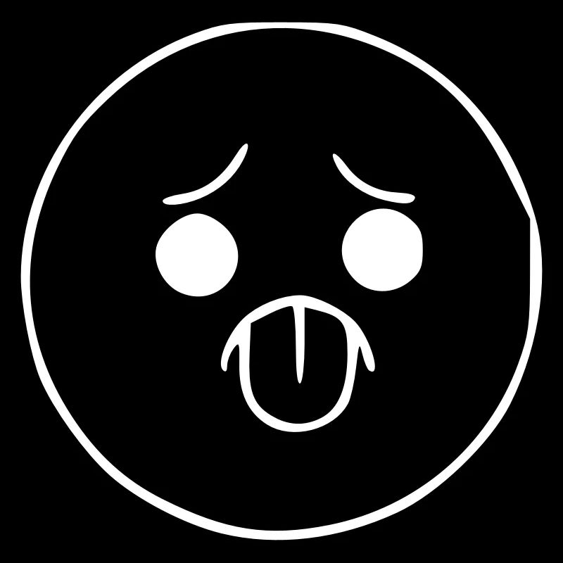 Emoji sketch effronté blanc