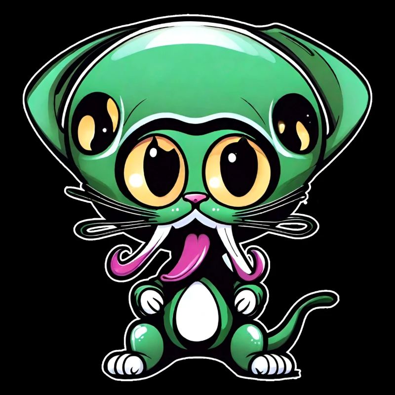 Mignon extraterrestre vert