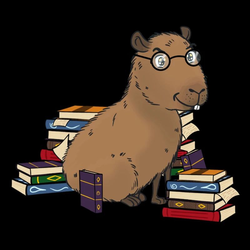 Capybara mit Brille