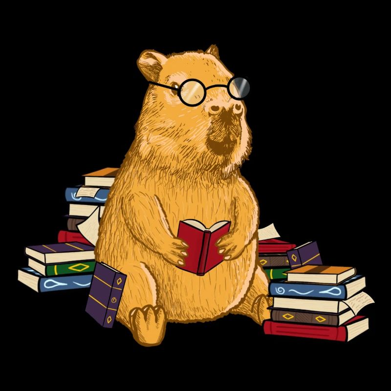 Nerd Capybara with glasses