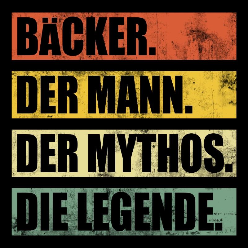 Bäcker Backen Vintage Mann Mythos Legende