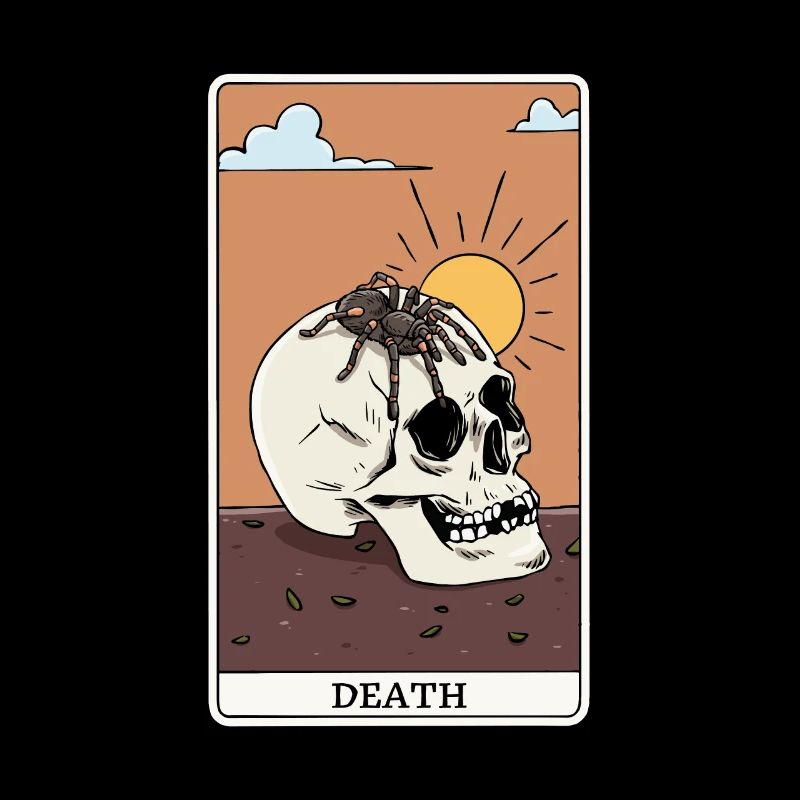 Spider Tarantula Tarot Card "Death" for a Tarot