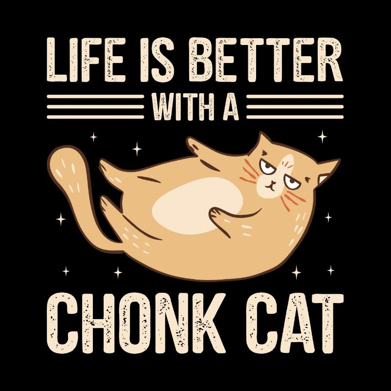 Kitty Fat Cat Lover Meme Kitten Meow Chonk Cat