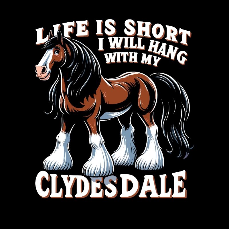 Amateurs de chevaux de trait race de cheval géant Clydesdale