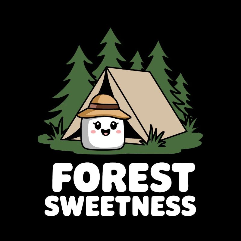 Funny camping marshmallow saying