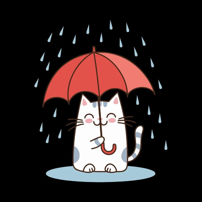 Rain Umbrella Cat