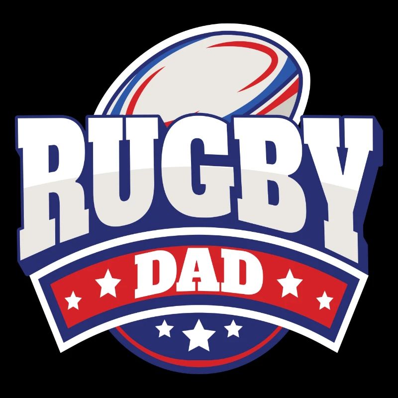 Father rugby player gift daddy rugby supporter