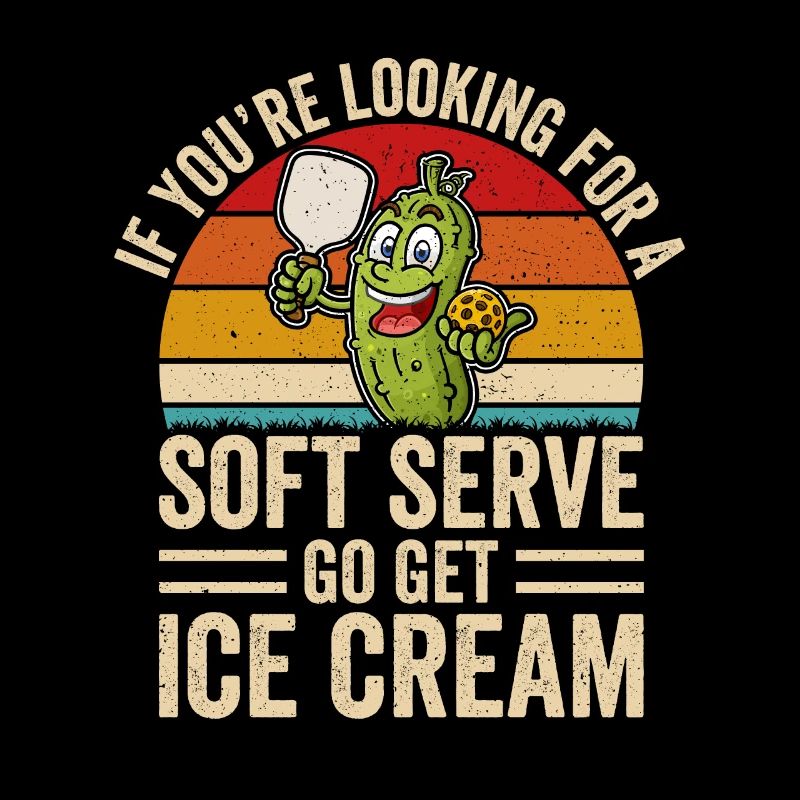 Pickleball Spieler Soft Serve Eiscreme