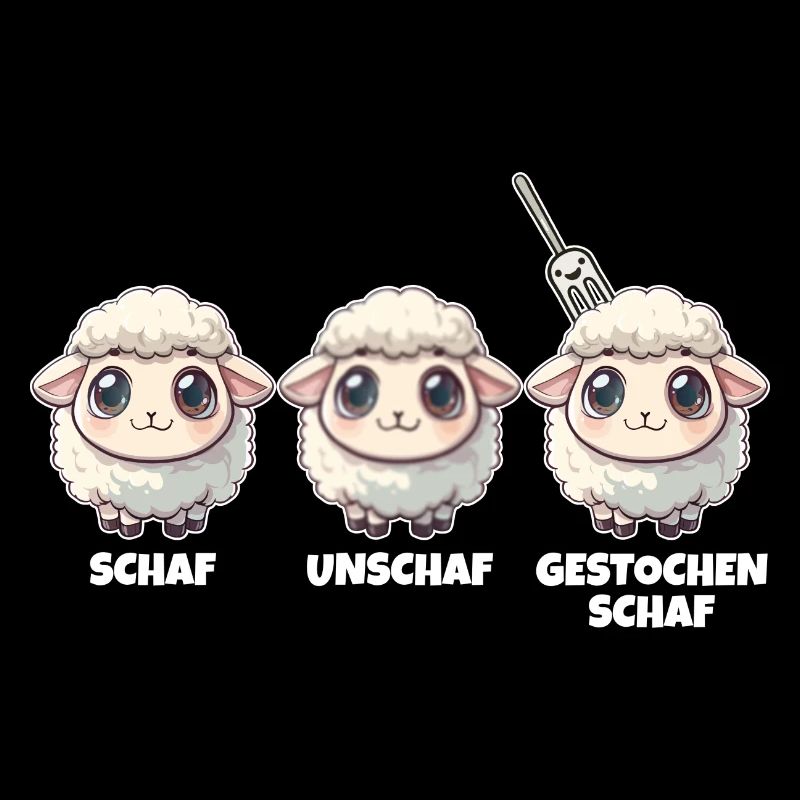 Schaf Unschaf gestochen Schaf