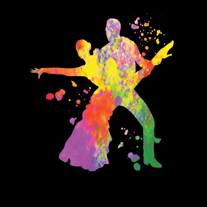 Danseur d’aquarelle de couple de danse latine