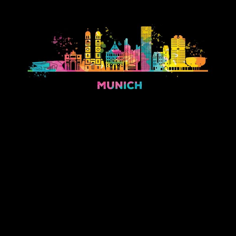 Paysage urbain coloré de Munich Skyline Munich