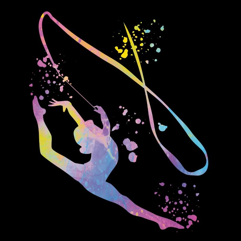 Gymnast with Band Rhythmic Gymnastics