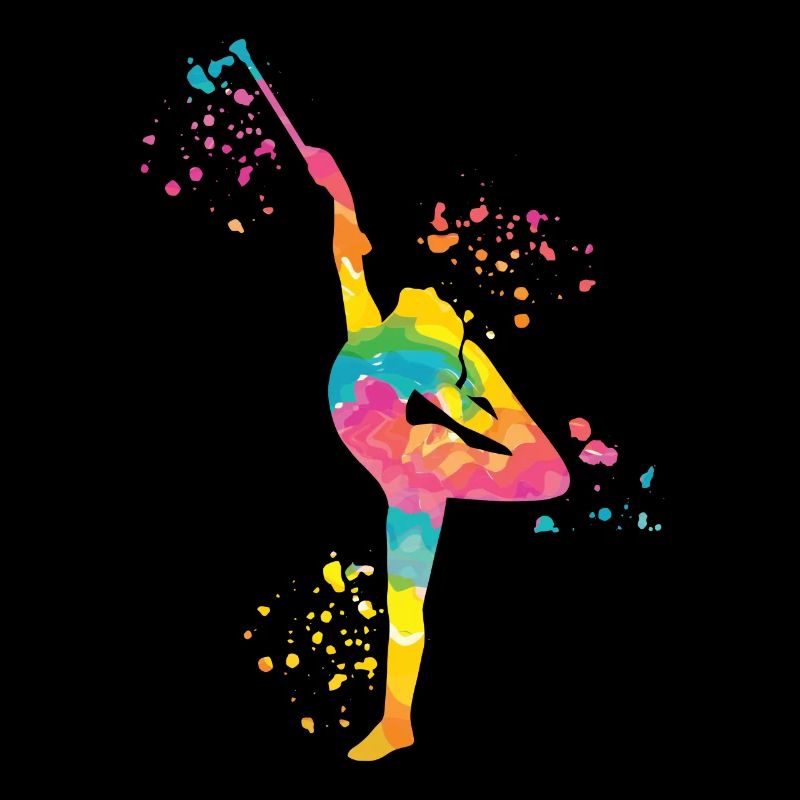 Gymnast with Baton Rhythmic gymnastics