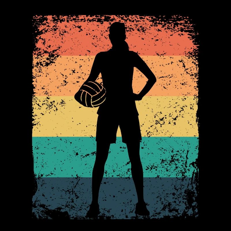 Volleyball Player Retro Beach Volleyball