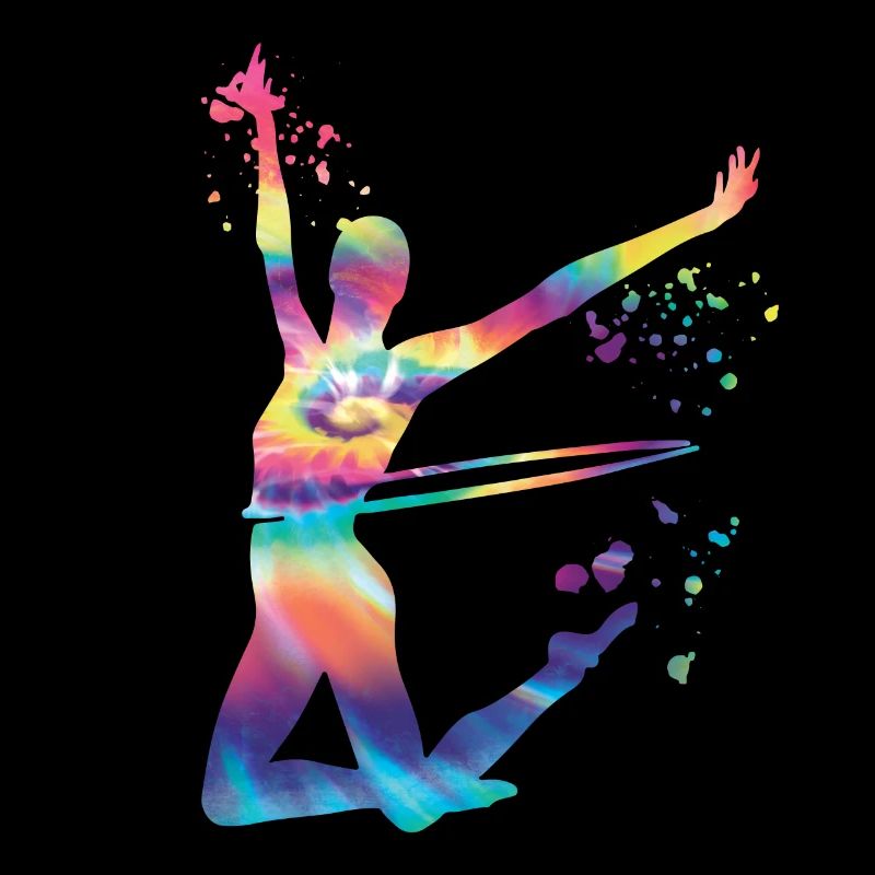 Gymnast with Hoop Rhythmic Gymnastics