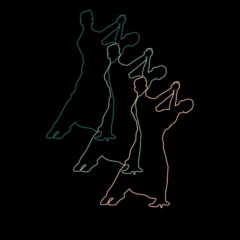 Dancing couples: elegance and synchronicity