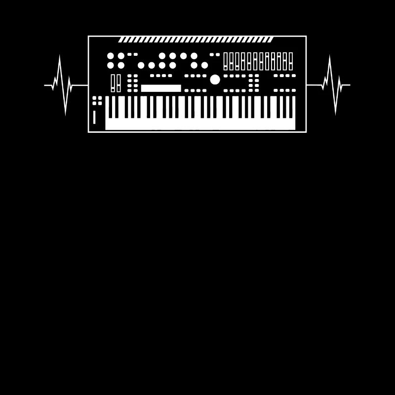 Synthesizer Herzschlag Musik Herz Geschenk