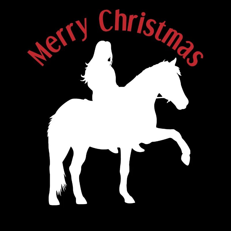 Weihnachtsfreude Mädchen und Pferd