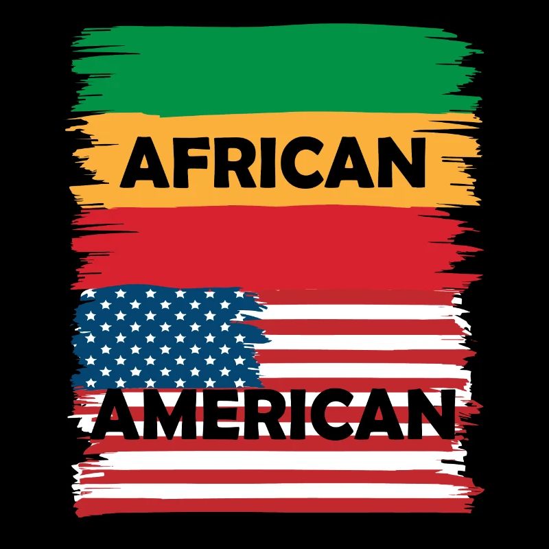 Fier Afro-Américain. Illustrations de drapeaux