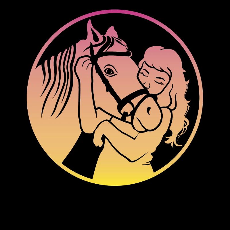 Étreinte radieuse du cheval harmonieuse