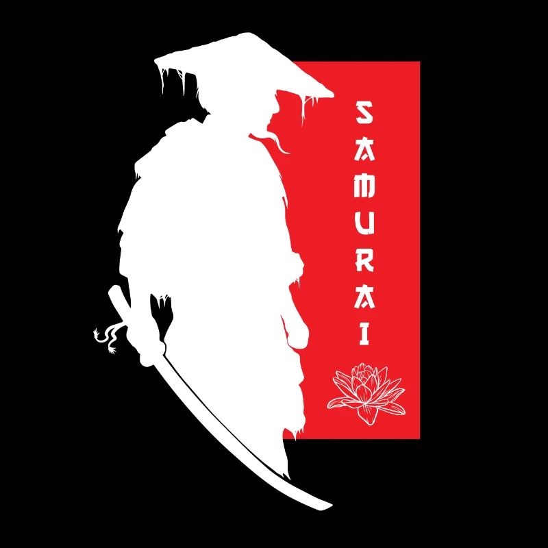 Samurai Blume Krieger Seelenfrieden Kunst