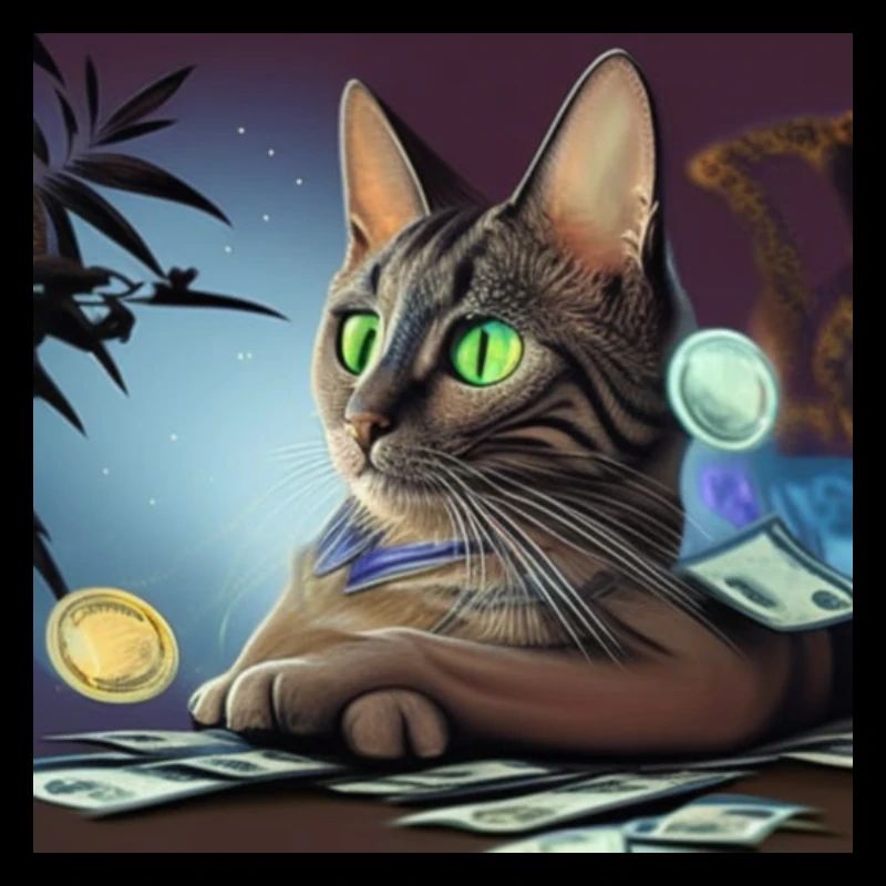 Katze mit Geld