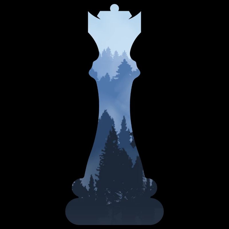 Schach Silhouette Wald - Schachspieler - Chess