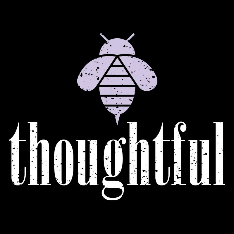 Lila Pastell Bee Thoughtful Biene Be Thoughtful