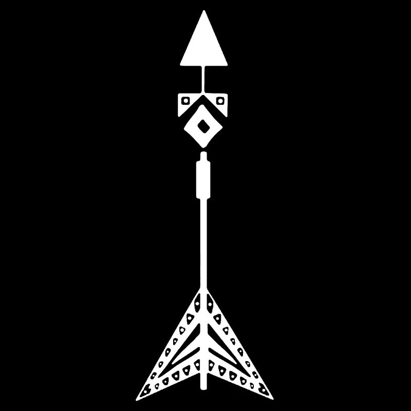 Symbole blanc d'une flèche amérindienne