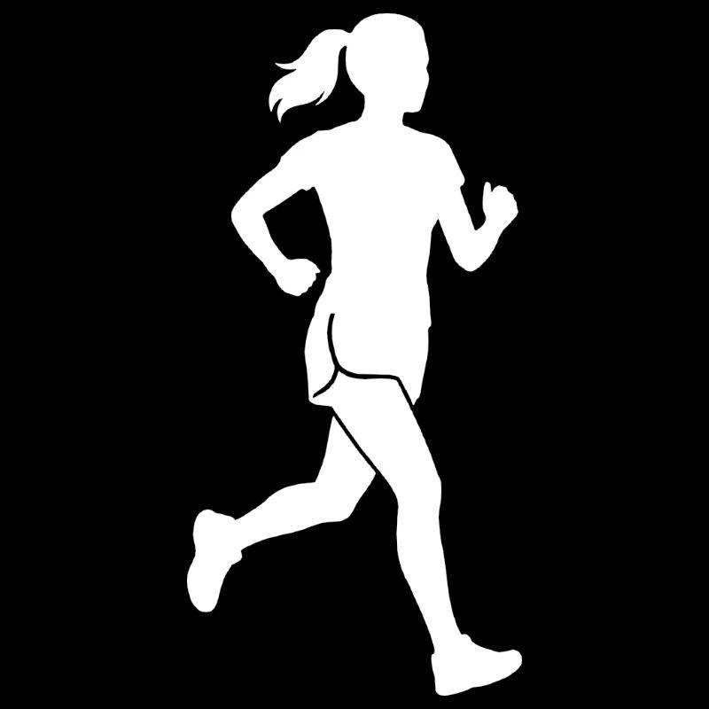 Läuferin Silhouette Joggen & Marathon Training