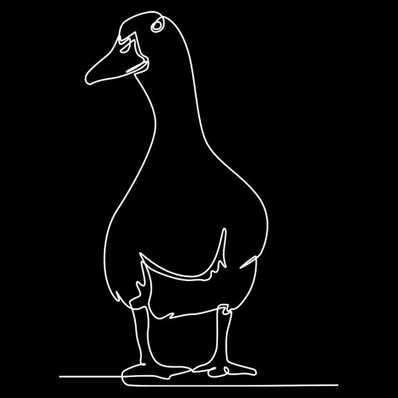 Canard Drawn Line Animaux drôles