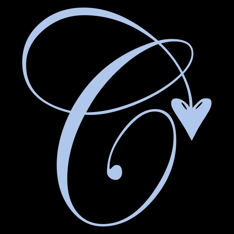 Monogram C Heart Vine