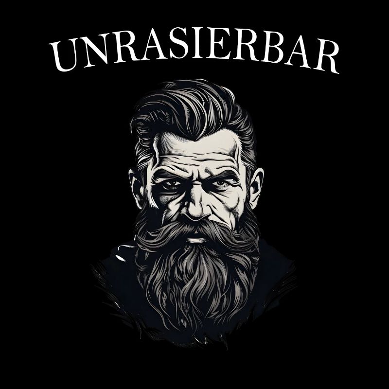 Lustiger Bart Spruch Unrasierbar Wikinger