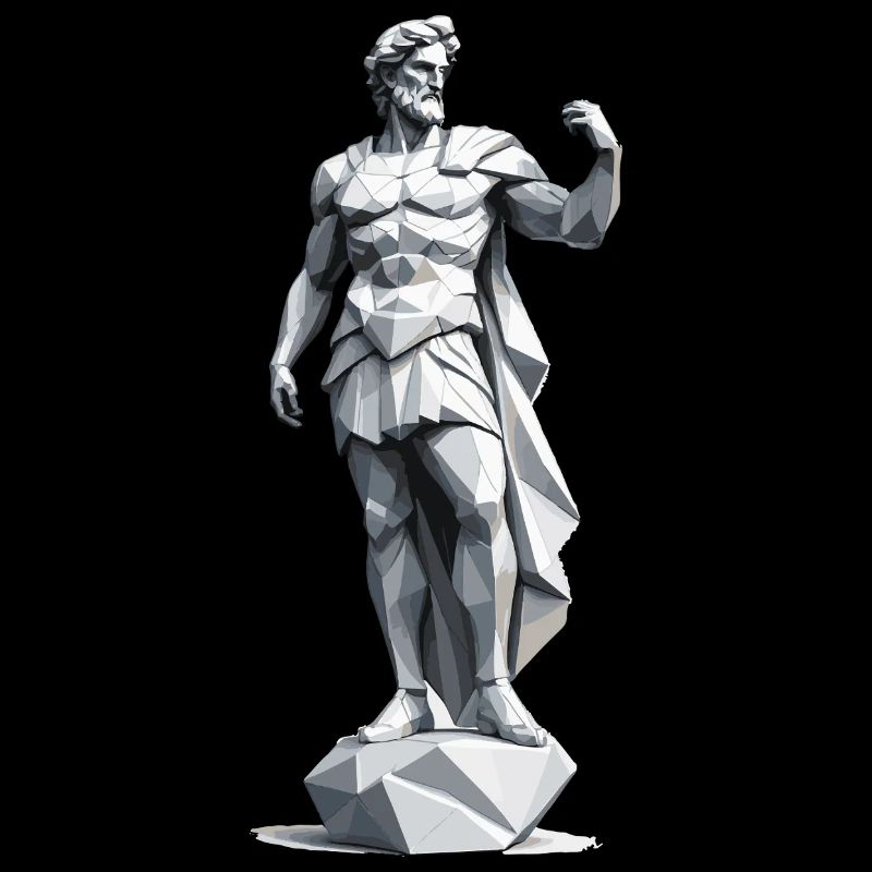 Dieu grec - Design Low Poly