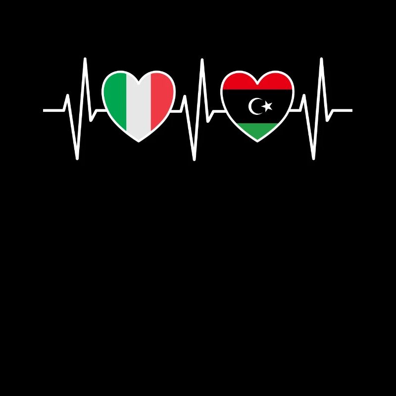Italie et Libye Drapeau libyen Drapeaux
