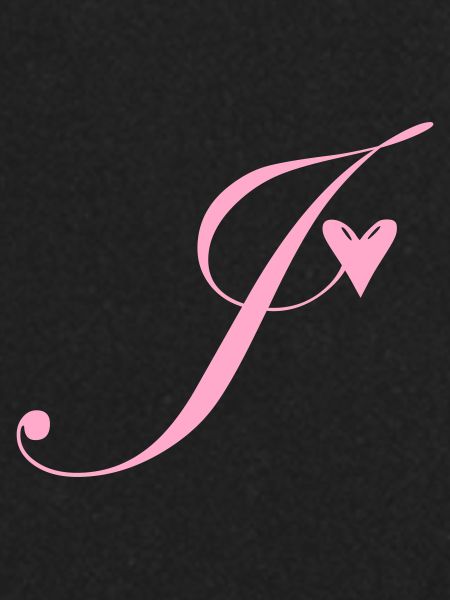 Monogram J Heart Vine