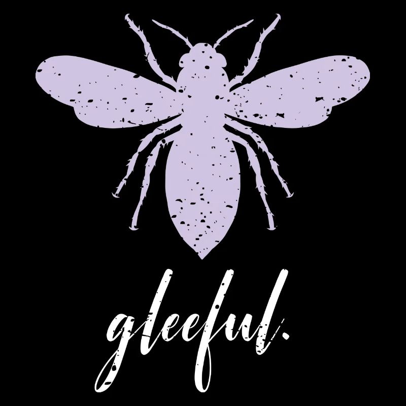 Abeille pastel violette Abeille joyeuse Soyez joyeuse