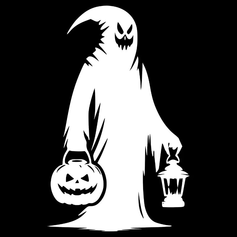 Scary Funny Masks Ghost with Pumpkin Lantern