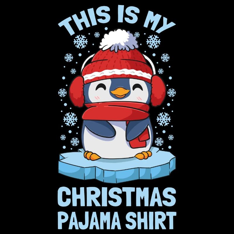 C’est ma chemise de pyjama de Noël Mignon Pingouin