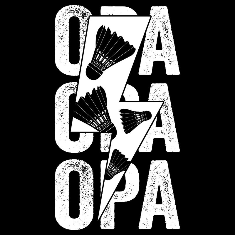 Federball Opa Großvater Badminton