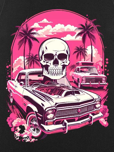 Classic Car and Skull