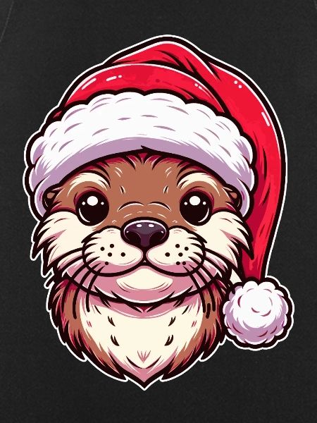 Christmas Otter Magic - Festive Design