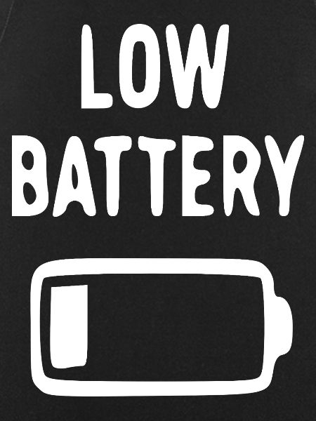 Low battery humor design