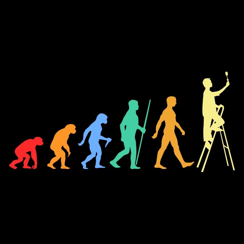 Bunte Evolution Design für Maler und Lackierer